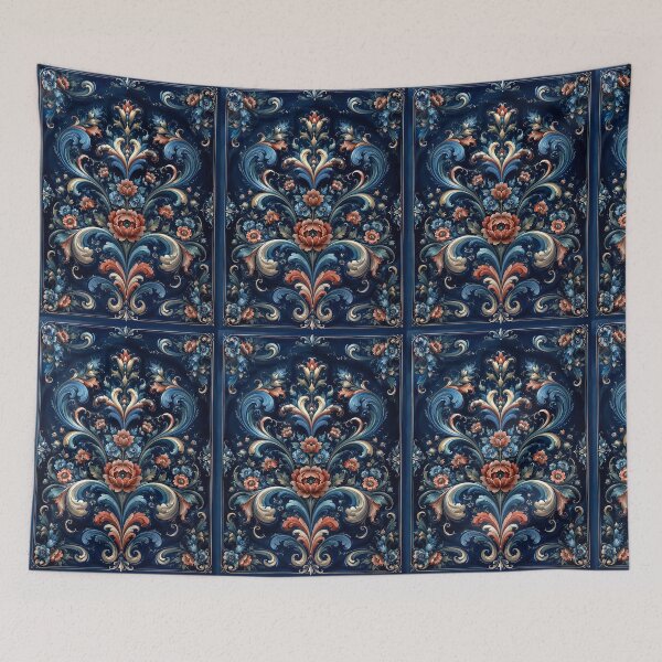 Artikelvorschau, Norwegisches Rosemaling-Öl auf, norwegisches blaues Telemark-Rosemaling entworfen und verkauft von Owneysweet.