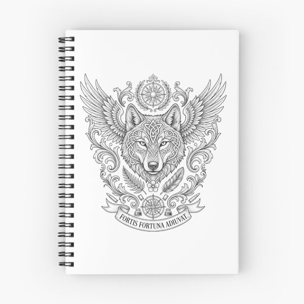 Item preview, Fortis Fortuna Adiuvat — Wolf Head Celtic Knotwork Tattoo Art designed and sold by NikmaArt.