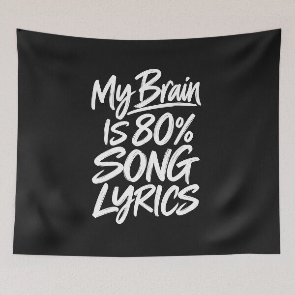 Item preview, My Brain Is 80% Songs Lyrics Shirt, Funny Music Lover Tee, Musician Gift, Singer Songwriter T-Shirt, Music Humor designed and sold by greatmar1.