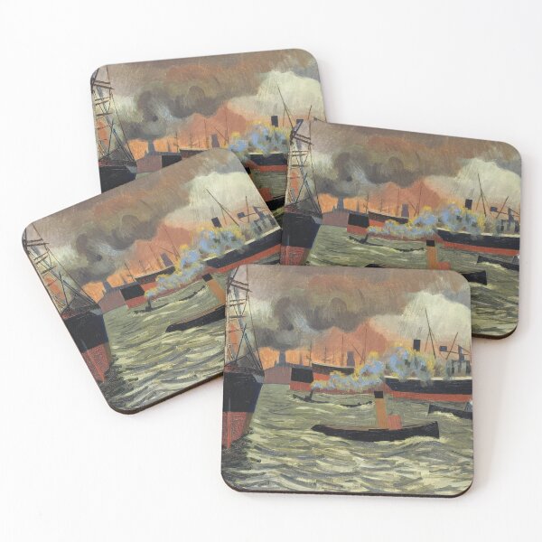 Item preview, Auguste Herbin - Hamburgs port - Post-Impressionism By Auguste Herbin designed and sold by LILLIANSTRANGEy.