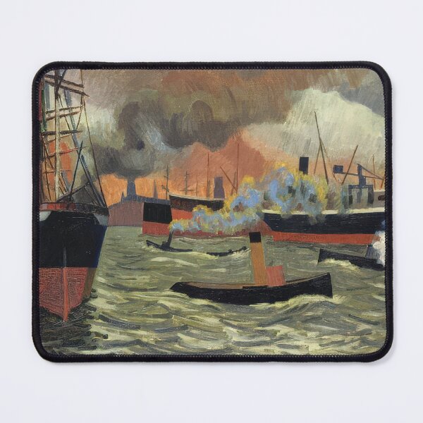 Item preview, Auguste Herbin - Hamburgs port - Post-Impressionism By Auguste Herbin designed and sold by LILLIANSTRANGEy.