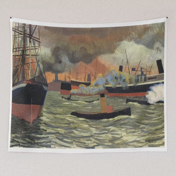 Item preview, Auguste Herbin - Hamburgs port - Post-Impressionism By Auguste Herbin designed and sold by LILLIANSTRANGEy.
