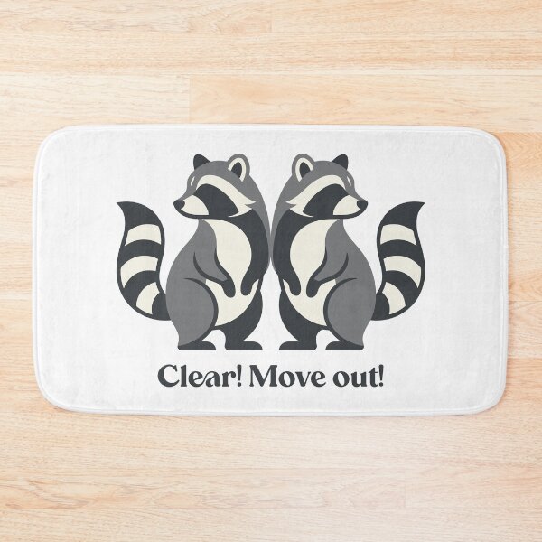 Item preview, Funny Tactical Raccoons Clear Move Out Typography Badge designed and sold by ZUMERI.