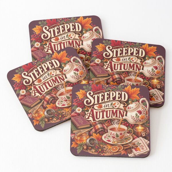Item preview, Steeped in Autumn – Cozy Fall Tea Lover Design designed and sold by astersgraphics.