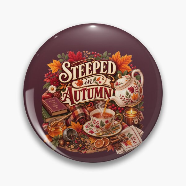 Item preview, Steeped in Autumn – Cozy Fall Tea Lover Design designed and sold by astersgraphics.