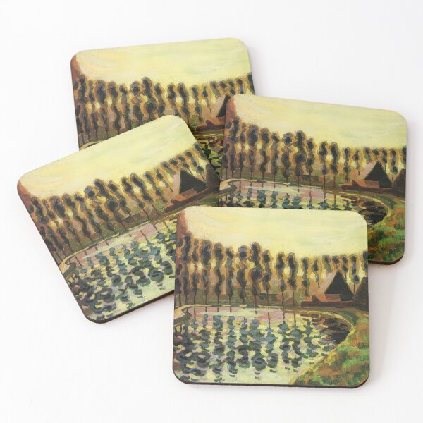 Item preview, Auguste Herbin - Landscape with poplars - Post-Impressionism By Auguste Herbin designed and sold by LILLIANSTRANGEy.