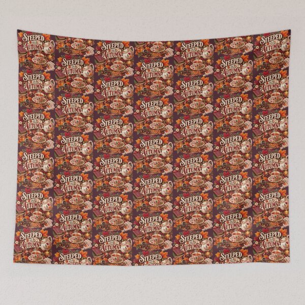 Item preview, Steeped in Autumn – Cozy Fall Tea Lover Design designed and sold by astersgraphics.