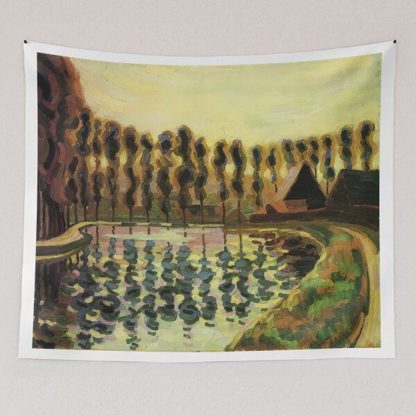 Item preview, Auguste Herbin - Landscape with poplars - Post-Impressionism By Auguste Herbin designed and sold by LILLIANSTRANGEy.