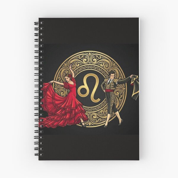Item preview, Mystical Leo Dance – Dramatic Red & Gold Paso Doble Couple designed and sold by Addy77shop.