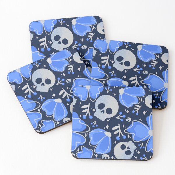 Item preview, Blue Skulls and Stars in Wildflower Meadow designed and sold by studioaudrea.