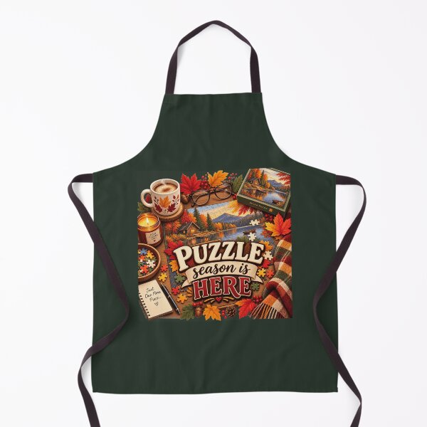 Item preview, Puzzle Season Is Here – Cozy Autumn Jigsaw Puzzle Design designed and sold by astersgraphics.