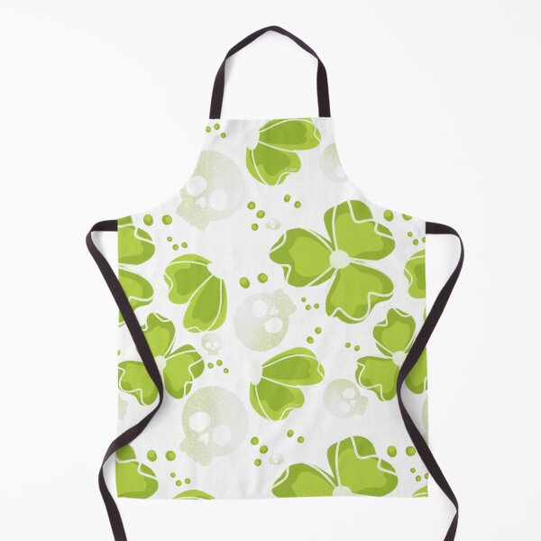 Item preview, Green Skulls and Stars in Wildflower Meadow on white designed and sold by studioaudrea.