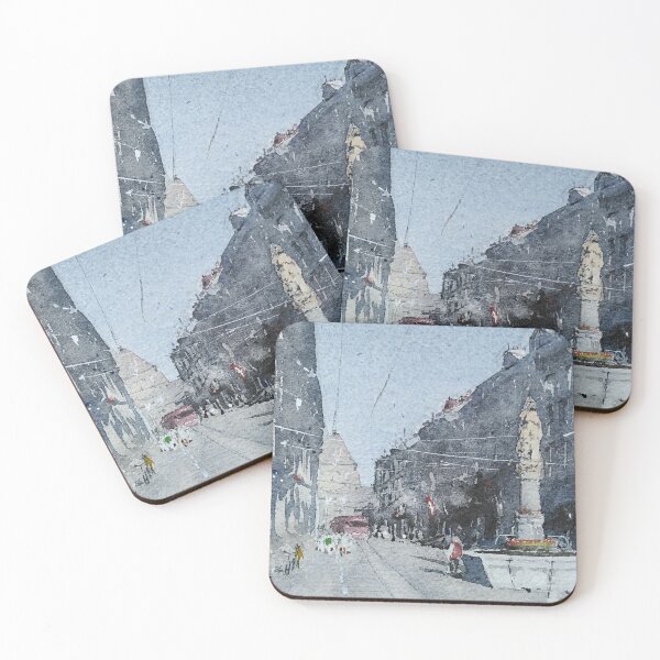 Item preview, Bern Kramgasse Sunny Street Original Watercolor designed and sold by SlavaArt.