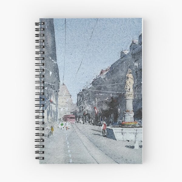 Item preview, Bern Kramgasse Sunny Street Original Watercolor designed and sold by SlavaArt.