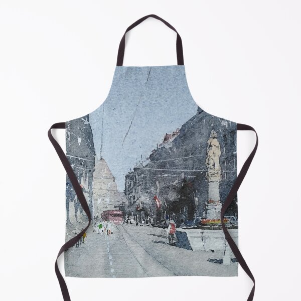 Item preview, Bern Kramgasse Sunny Street Original Watercolor designed and sold by SlavaArt.