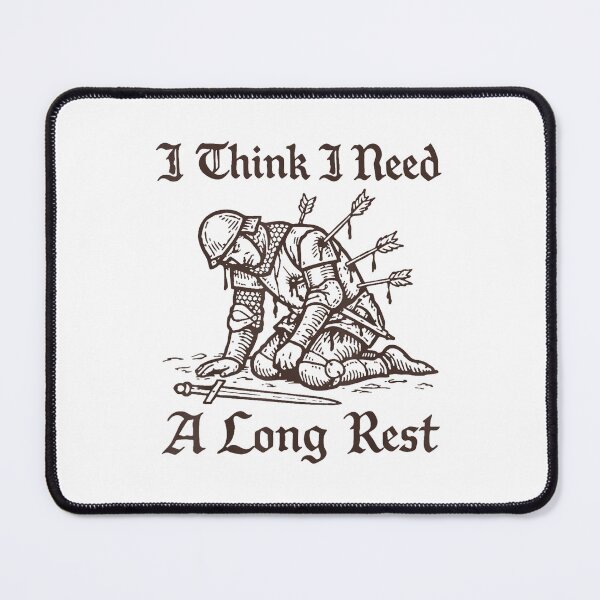 Item preview, Long Rest Medieval Knight DnD Humor designed and sold by MelBarrerahh.