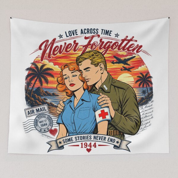 Item preview, Love Across Time Vintage 1940s Romance Comic Art designed and sold by timiparkerart.