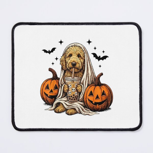 Item preview, Goldendoodle Halloween Ghost and Boba designed and sold by MelBarrerahh.
