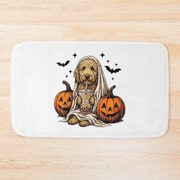 Item preview, Goldendoodle Halloween Ghost and Boba designed and sold by MelBarrerahh.