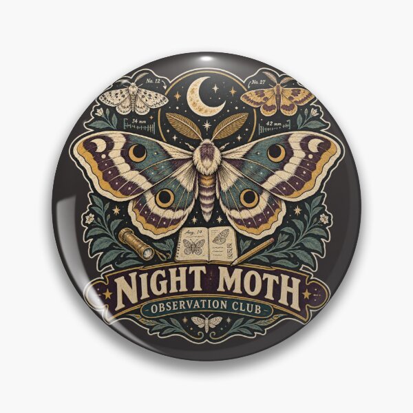 Item preview, Night Moth Observation Club – Vintage Naturalist Moth Society Design designed and sold by Golden Era Studio.