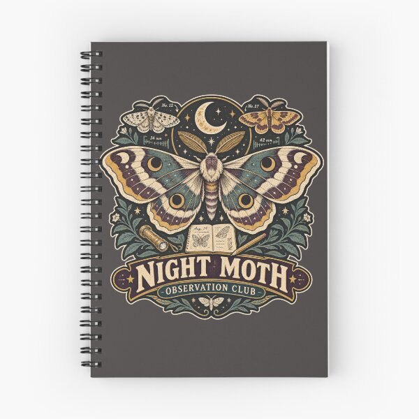 Item preview, Night Moth Observation Club – Vintage Naturalist Moth Society Design designed and sold by Golden Era Studio.