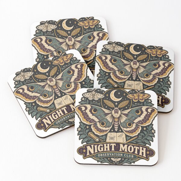 Item preview, Night Moth Observation Club – Vintage Naturalist Moth Society Design designed and sold by Golden Era Studio.