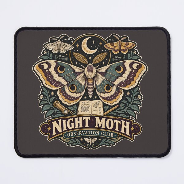 Item preview, Night Moth Observation Club – Vintage Naturalist Moth Society Design designed and sold by Golden Era Studio.