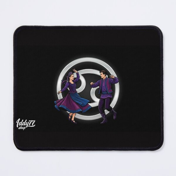 Item preview, Mystical Cancer Dance – Deep Blue & Purple Traditional Folk Couple designed and sold by Addy77shop.