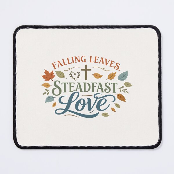 Item preview, Falling Leaves Steadfast Love Autumn Typography  designed and sold by stylishdzign.