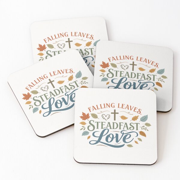 Item preview, Falling Leaves Steadfast Love Autumn Typography  designed and sold by stylishdzign.