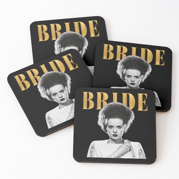 Item preview, Bride Of Frankenstein 90s Bootleg Design, Gothic Horror Movie, Gold Magazine Cover designed and sold by SpookyShadesLab.