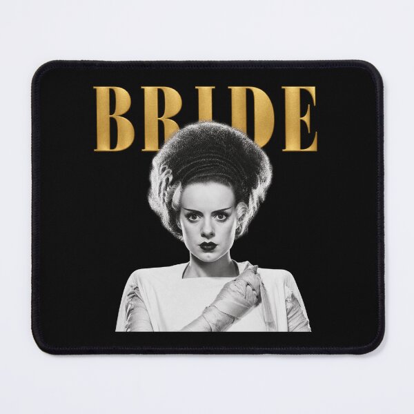 Item preview, Bride Of Frankenstein 90s Bootleg Design, Gothic Horror Movie, Gold Magazine Cover designed and sold by SpookyShadesLab.