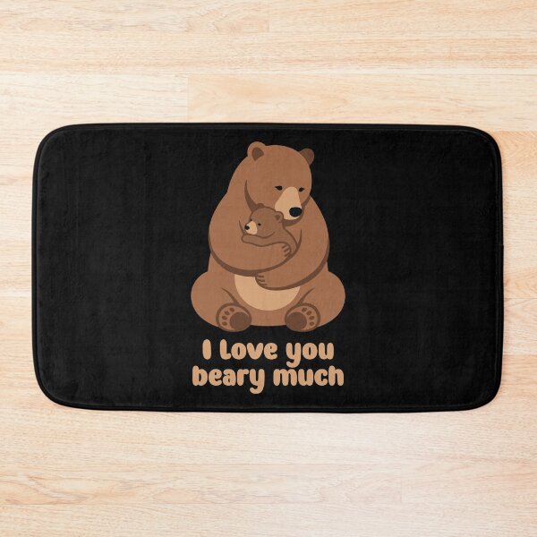 Item preview, Cute Bear And Cub Hug Vector Typography Badge designed and sold by ZUMERI.