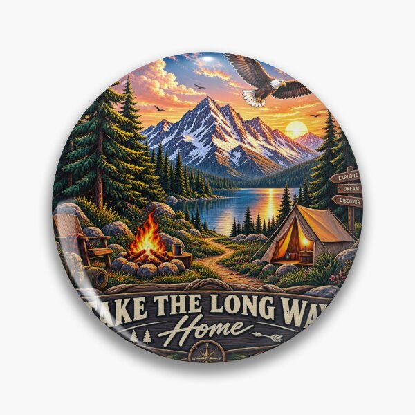 Item preview, Take The Long Way Home Camping Hiking Adventure designed and sold by Pransis_Diginer_26.