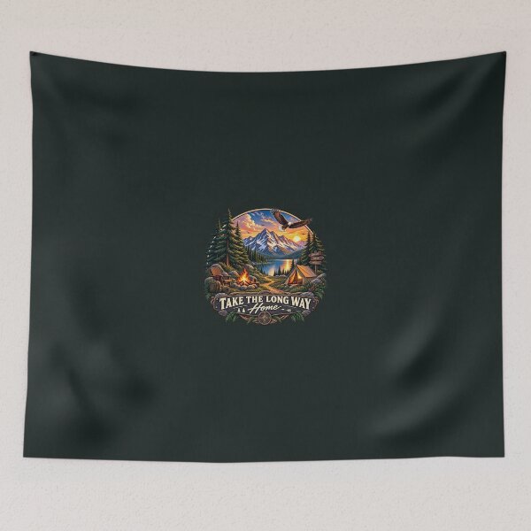 Item preview, Take The Long Way Home Camping Hiking Adventure designed and sold by Pransis_Diginer_26.