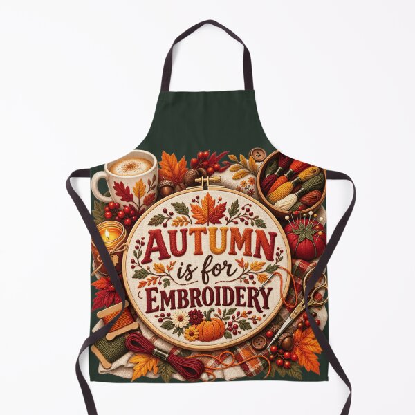 Item preview, Autumn Is for Embroidery – Cozy Fall Needlework Design designed and sold by astersgraphics.