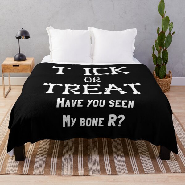 Item preview, Tick Or Treat Adult Halloween Skeleton Pun designed and sold by MelBarrerahh.