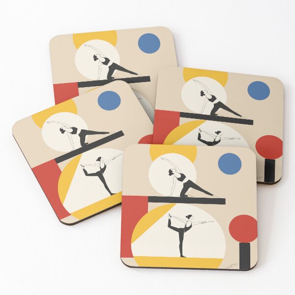Item preview, Pilates Art Print | Mid Century Modern Fitness Art | Abstract Woman Decor | Pilates Lover Gift designed and sold by Studio pod Burom.
