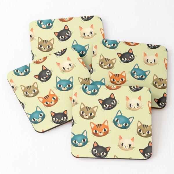 Item preview, A basket of mid century modern kittens designed and sold by cbfineart.