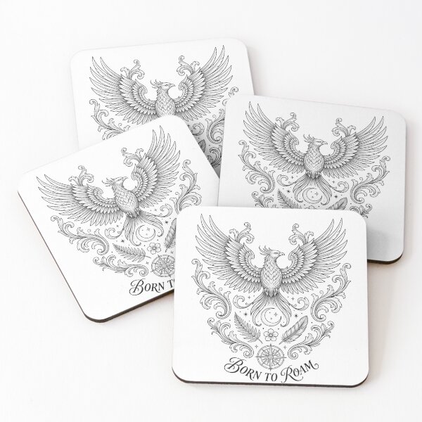 Item preview, Born to Roam — Phoenix Wings Dotwork Tattoo Art designed and sold by NikmaArt.