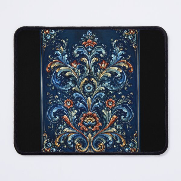 Item preview, Norwegian Blue Telemark Rosemaling ,Rosemaling Blue and Red designed and sold by Owneysweet.