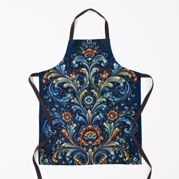 Item preview, Norwegian Blue Telemark Rosemaling ,Rosemaling Blue and Red designed and sold by Owneysweet.