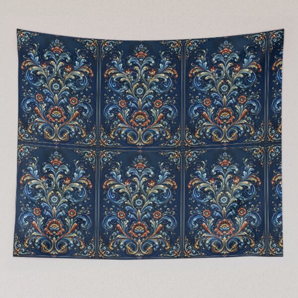 Artikelvorschau, Norwegisches Rosemaling-Öl auf, norwegisches blaues Telemark-Rosemaling entworfen und verkauft von Owneysweet.
