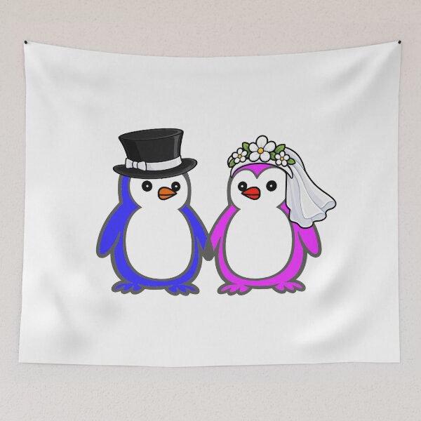 Item preview, Pippo Wedding – Bride & Groom Penguins Set 2 designed and sold by Pippo-Penguin.