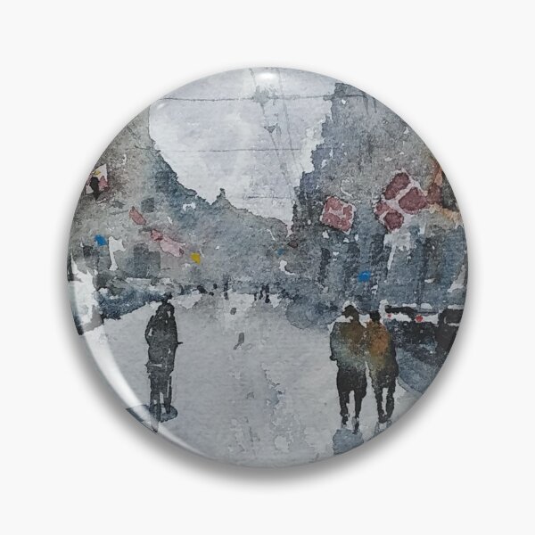 Item preview, Kramgasse After Rain Original Watercolor designed and sold by SlavaArt.