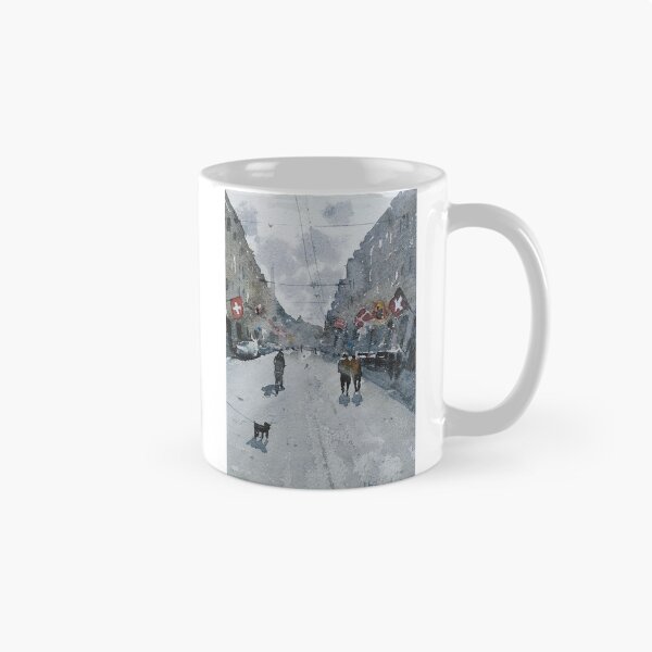Item preview, Kramgasse After Rain Original Watercolor designed and sold by SlavaArt.