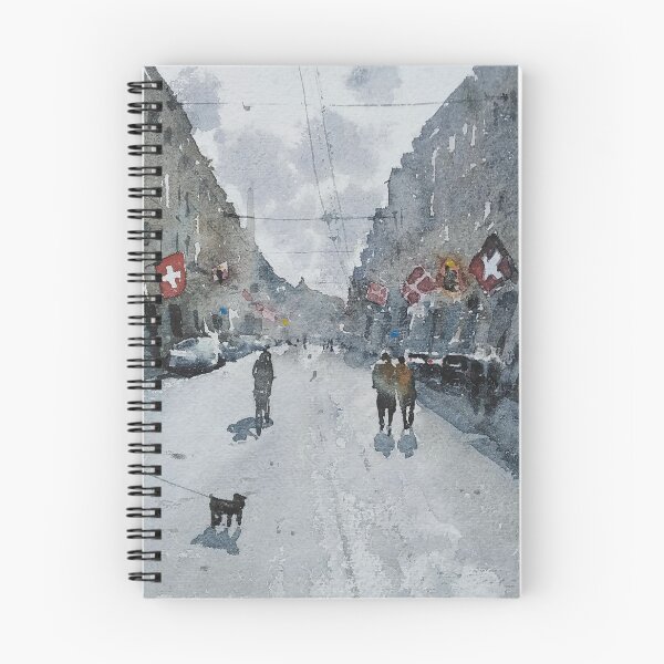 Item preview, Kramgasse After Rain Original Watercolor designed and sold by SlavaArt.