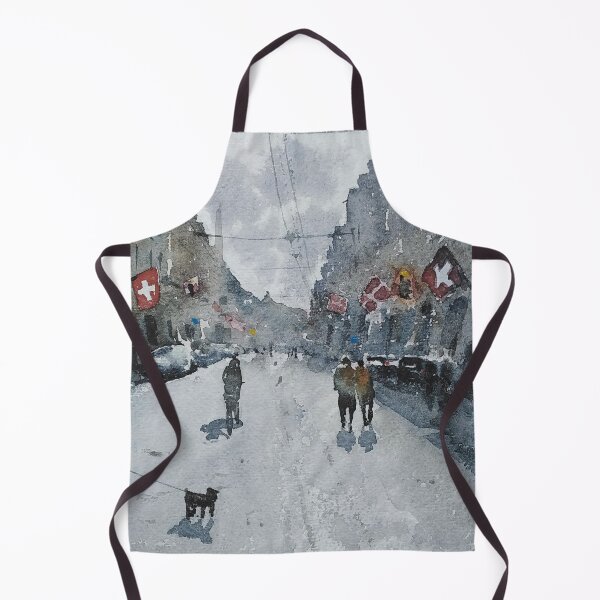 Item preview, Kramgasse After Rain Original Watercolor designed and sold by SlavaArt.