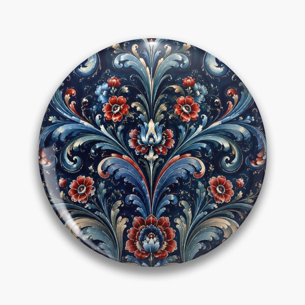 Item preview, Norwegian Rosemaling Oil On,Norwegian Blue Telemark Rosemaling  designed and sold by Owneysweet.