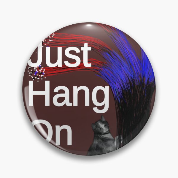 Item preview, Funny Cat Hanging on Tree Just Hang On Motivational Art designed and sold by AWADHESH  CHAURASIA.